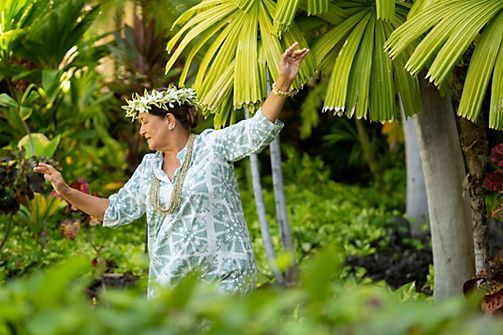 Hula Lesson at Fairmont Orchid, Hawaii